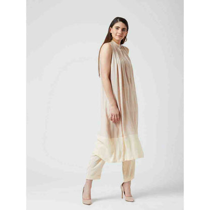 Doodlage Grace Beige Tunic With Culottes (Set of 2)