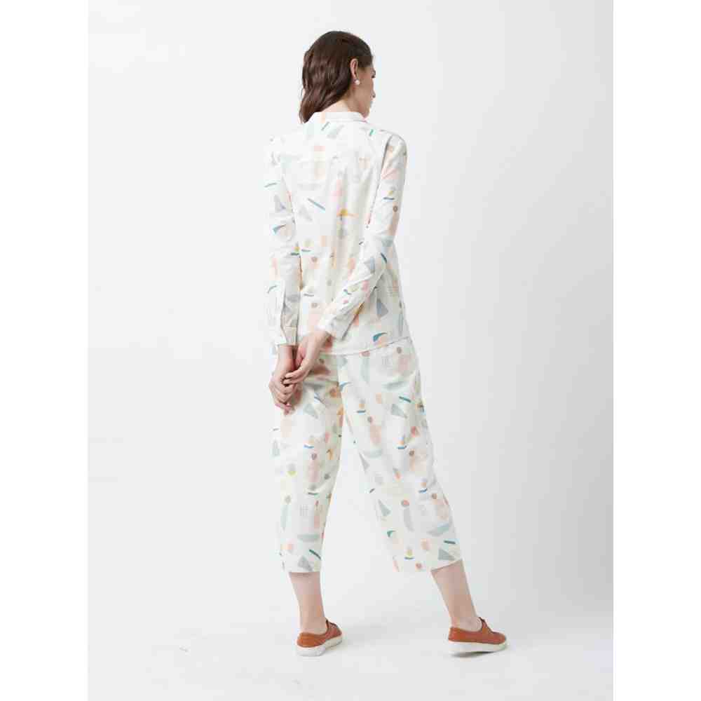 Doodlage Off White Human Print Pants