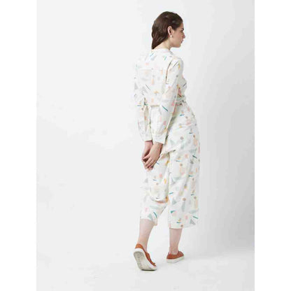 Doodlage Off White Human Print Pants