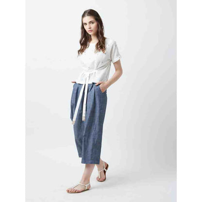 Doodlage Ikat Front Knot Top
