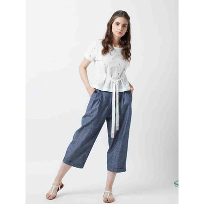Doodlage Ikat Front Knot Top