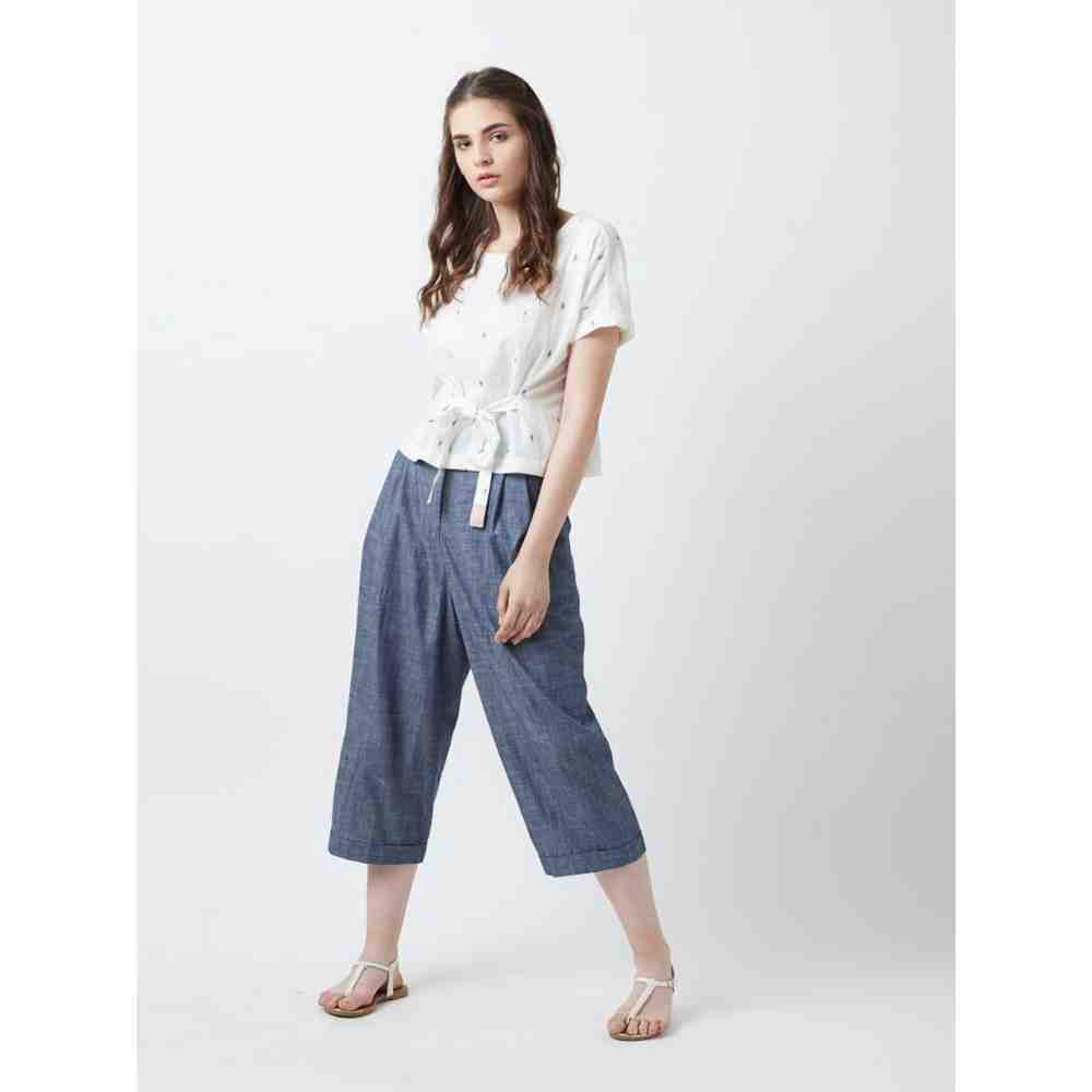 Doodlage Ikat Front Knot Top
