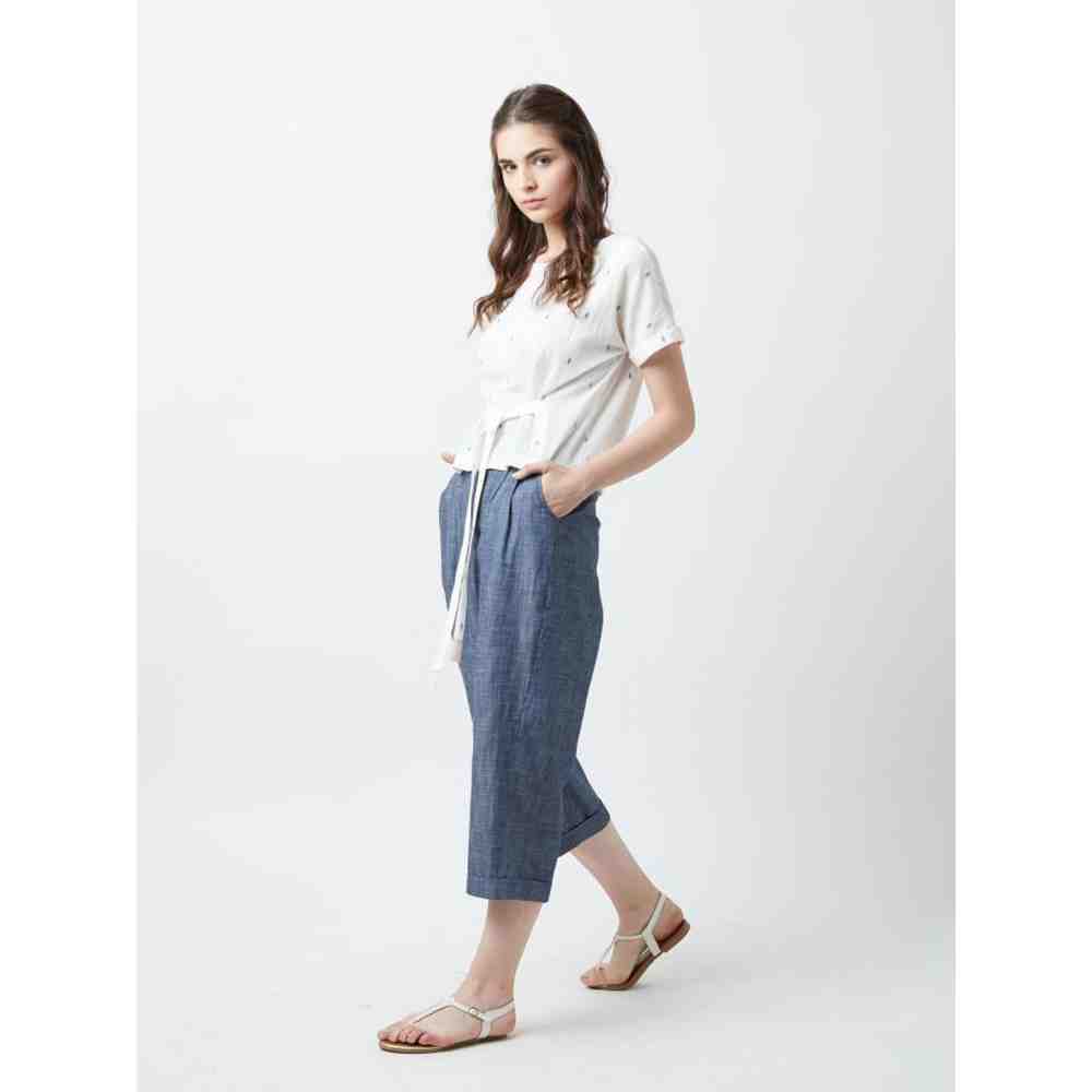 Doodlage Ikat Front Knot Top