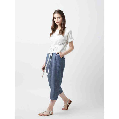 Doodlage Ikat Front Knot Top