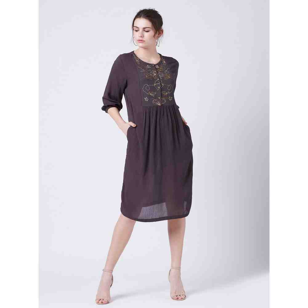 Doodlage Millett Grey Dress
