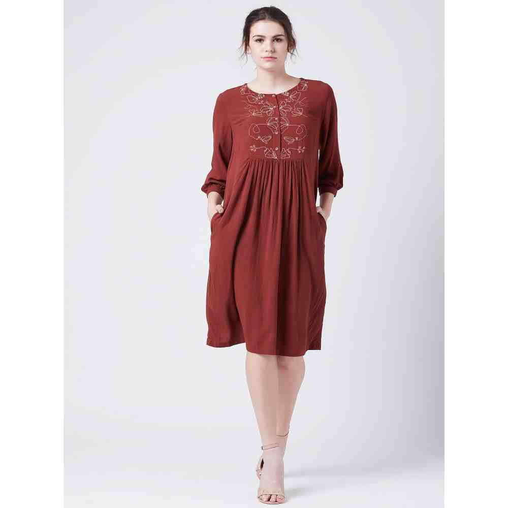 Doodlage Millett Red Dress