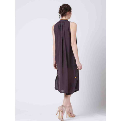 Doodlage Grace Emb Grey Midi Dress