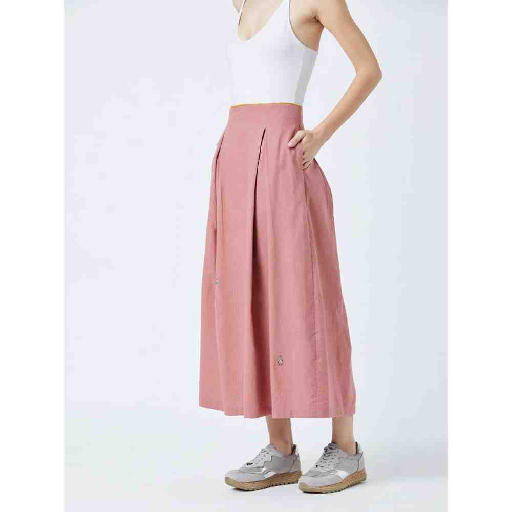 Doodlage Pink Davis Pleated Skirt