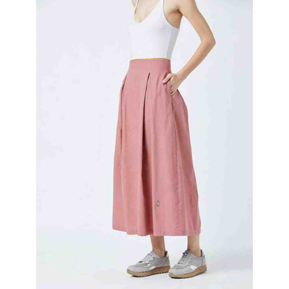 Doodlage Pink Davis Pleated Skirt