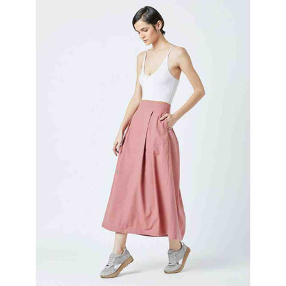 Doodlage Pink Davis Pleated Skirt