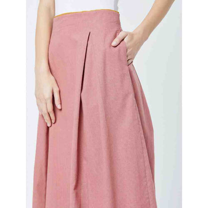 Doodlage Pink Davis Pleated Skirt