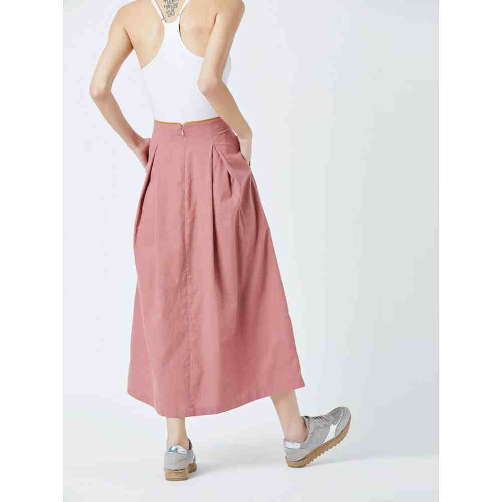 Doodlage Pink Davis Pleated Skirt