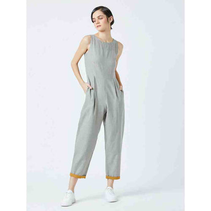 Doodlage Grey Winona Striped Jumpsuit