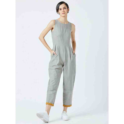 Doodlage Grey Winona Striped Jumpsuit