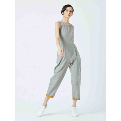 Doodlage Grey Winona Striped Jumpsuit