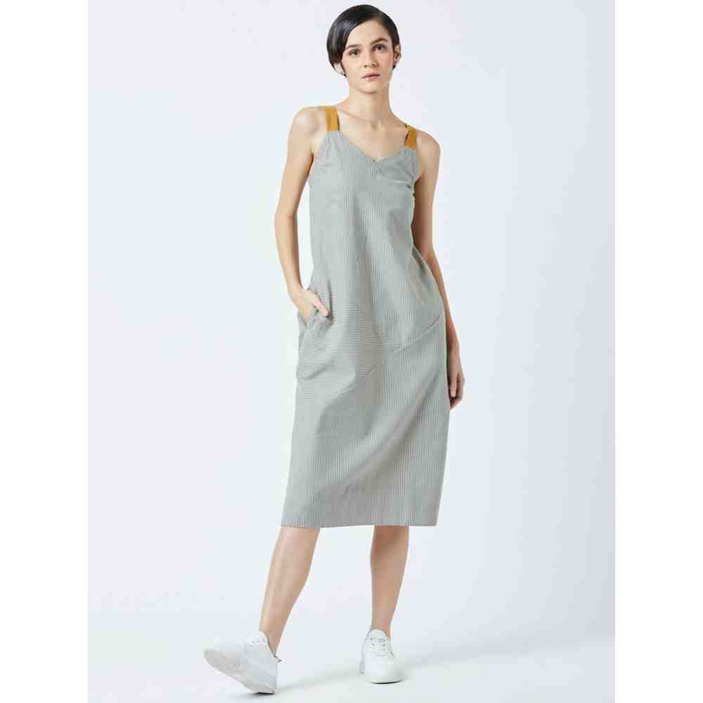 Doodlage Grey Moore Striped Dress