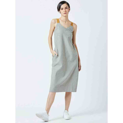 Doodlage Grey Moore Striped Dress