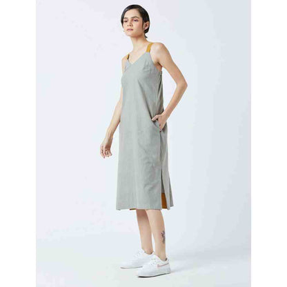 Doodlage Grey Moore Striped Dress