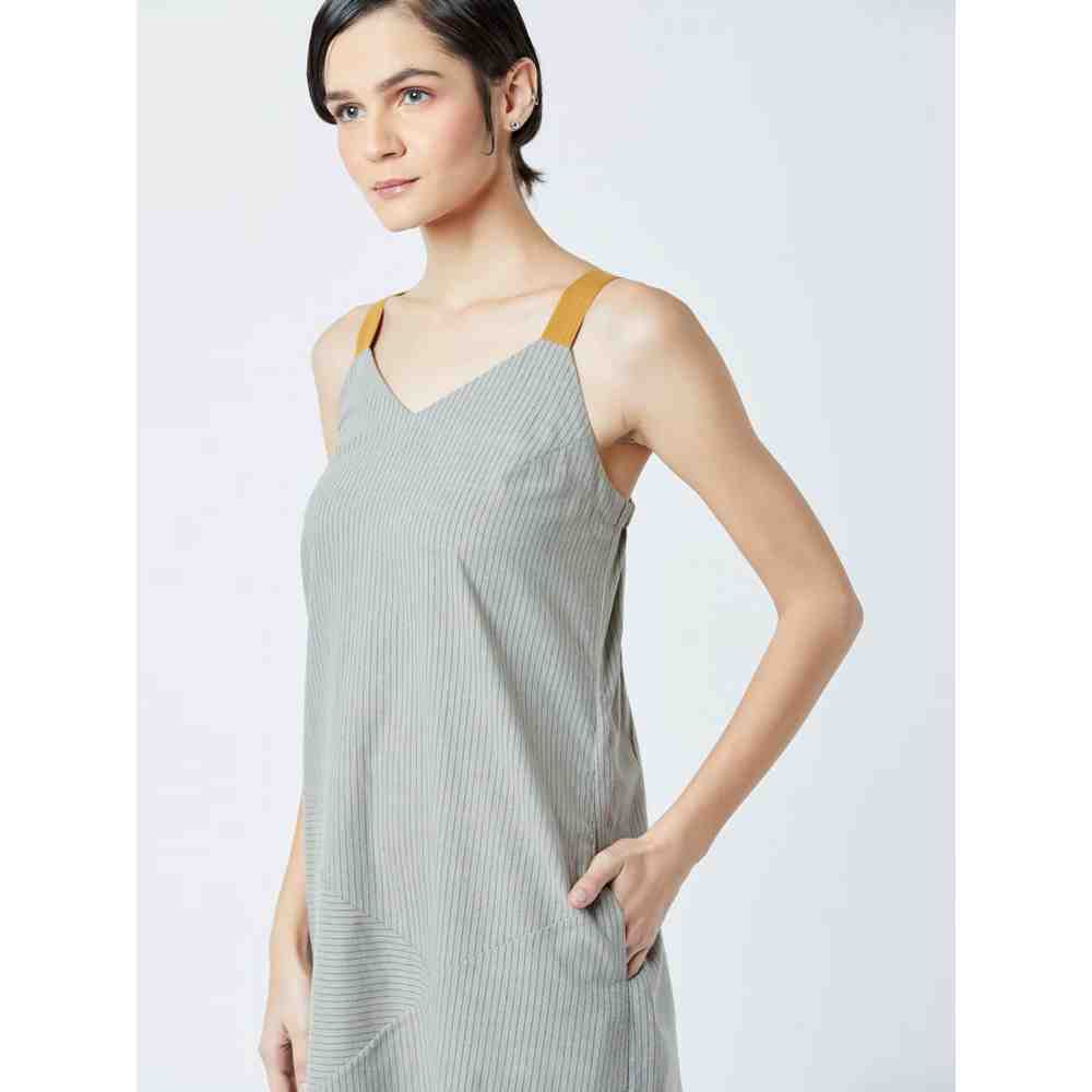 Doodlage Grey Moore Striped Dress