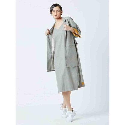 Doodlage Grey Judo Striped Jacket