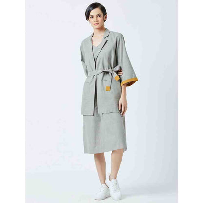Doodlage Grey Judo Striped Jacket