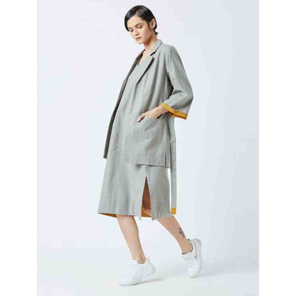 Doodlage Grey Judo Striped Jacket