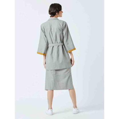 Doodlage Grey Judo Striped Jacket