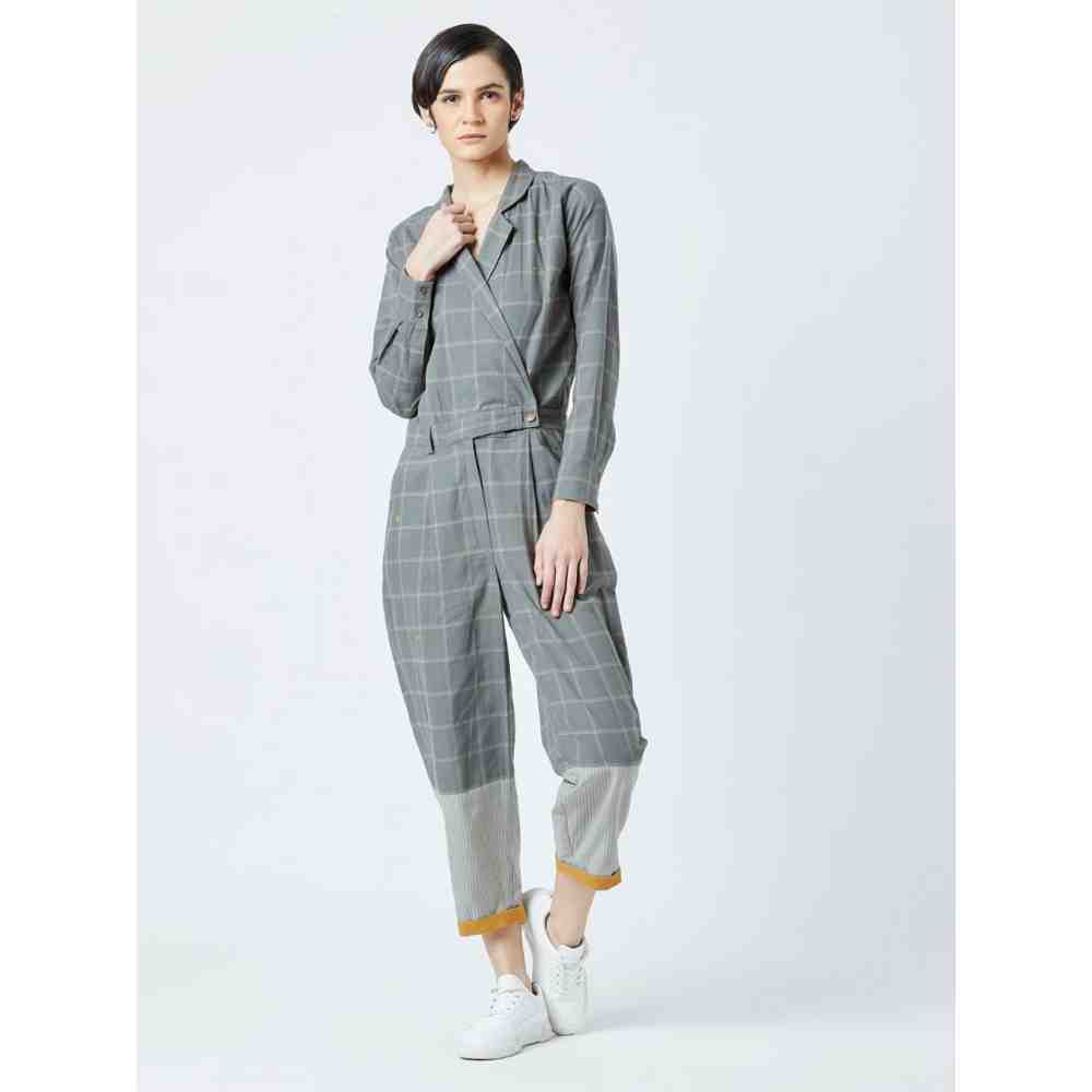 Doodlage Grey Jetson Checks Jumpsuit