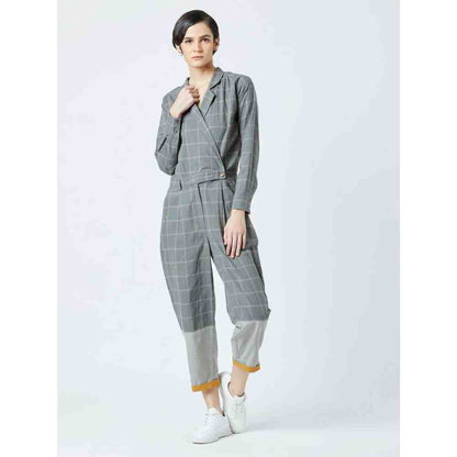 Doodlage Grey Jetson Checks Jumpsuit