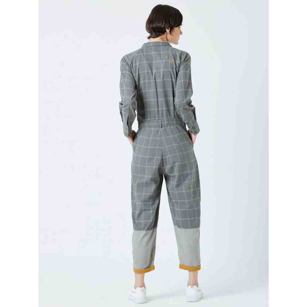Doodlage Grey Jetson Checks Jumpsuit