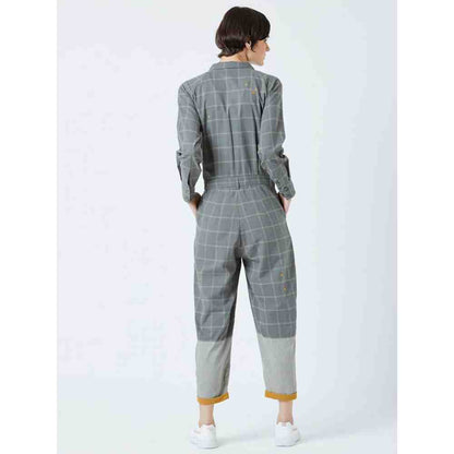 Doodlage Grey Jetson Checks Jumpsuit