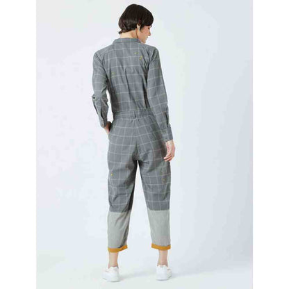 Doodlage Grey Jetson Checks Jumpsuit