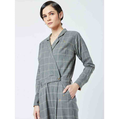Doodlage Grey Jetson Checks Jumpsuit