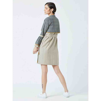 Doodlage Beige Nora Striped Dress