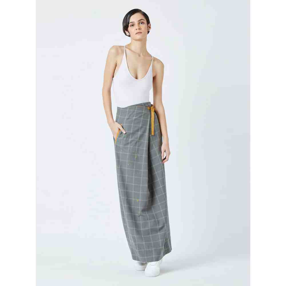Doodlage Grey Sharon Check Skirt