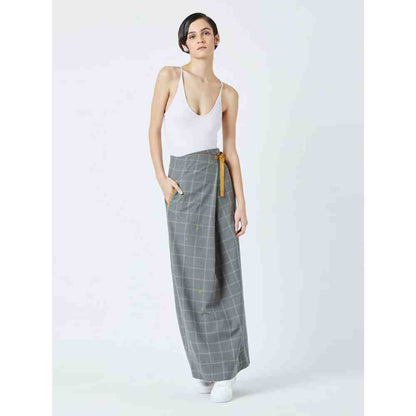 Doodlage Grey Sharon Check Skirt