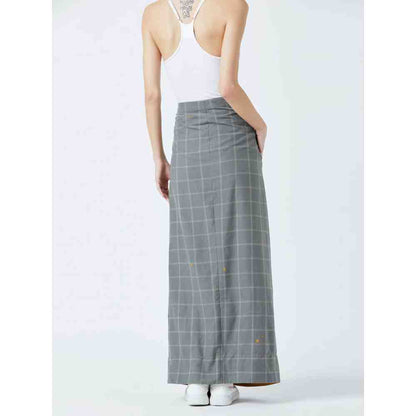 Doodlage Grey Sharon Check Skirt
