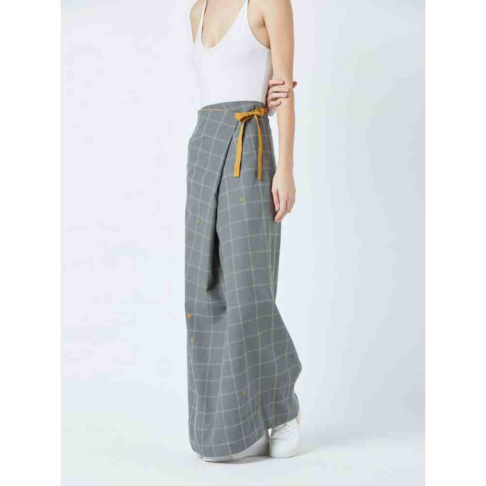 Doodlage Grey Sharon Check Skirt