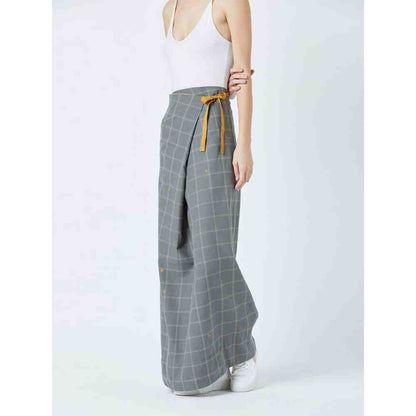 Doodlage Grey Sharon Check Skirt