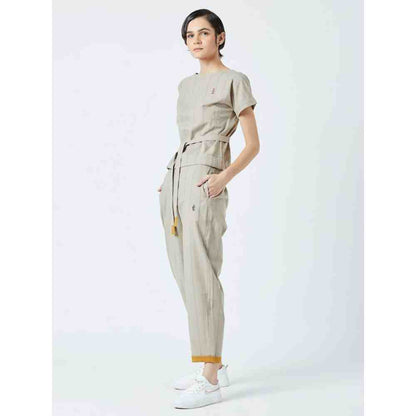 Doodlage Beige Fildes Striped Pant