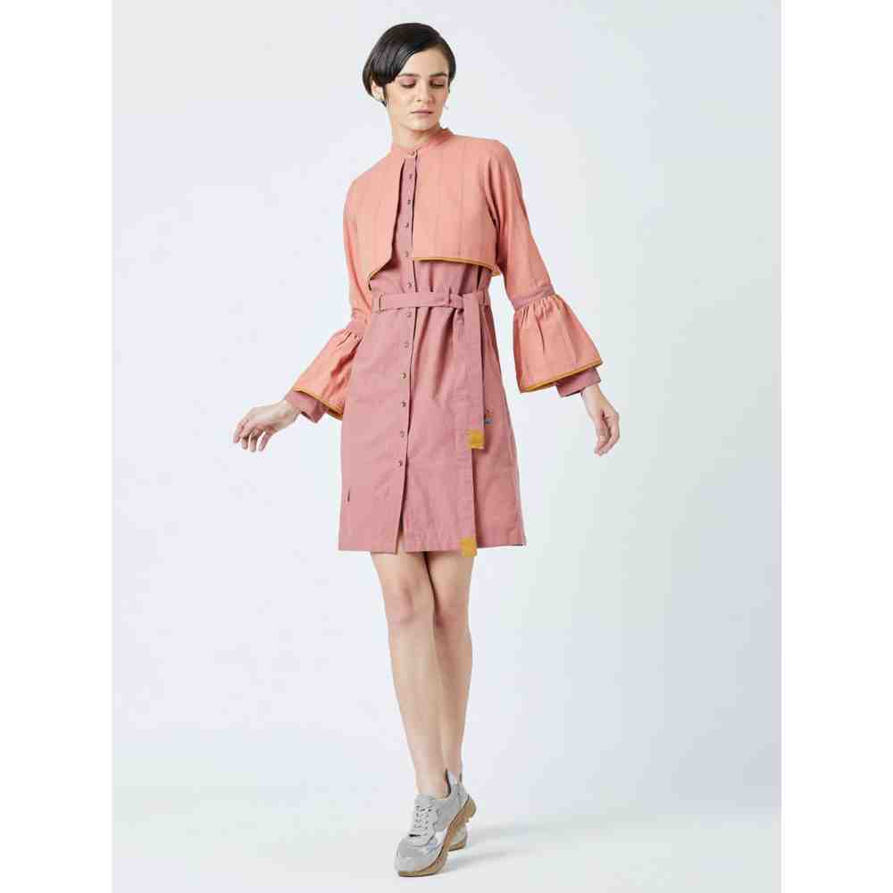 Doodlage Pink Nora Belt Featuring Dress