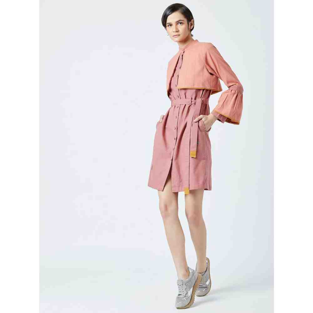 Doodlage Pink Nora Belt Featuring Dress