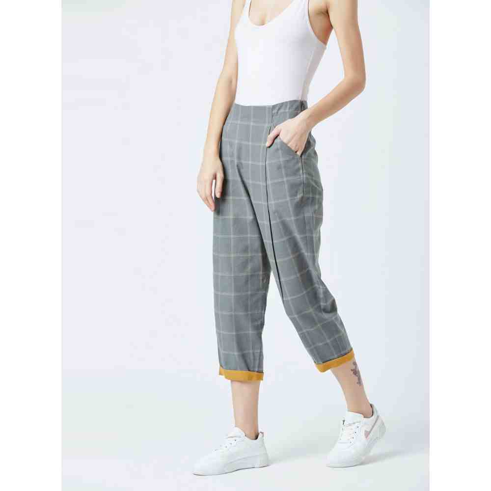 Doodlage Grey Sharon Check Pant