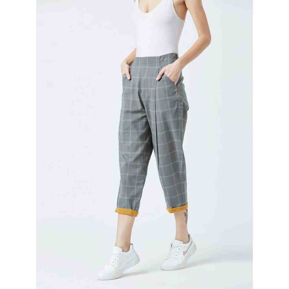Doodlage Grey Sharon Check Pant