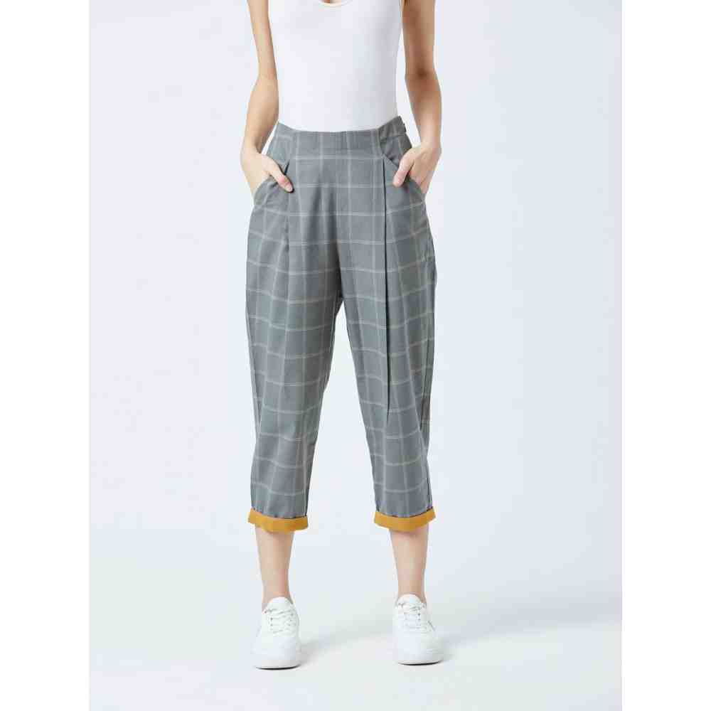 Doodlage Grey Sharon Check Pant