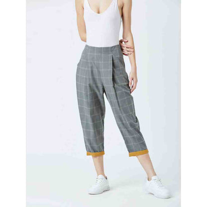 Doodlage Grey Sharon Check Pant