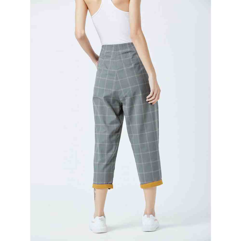Doodlage Grey Sharon Check Pant