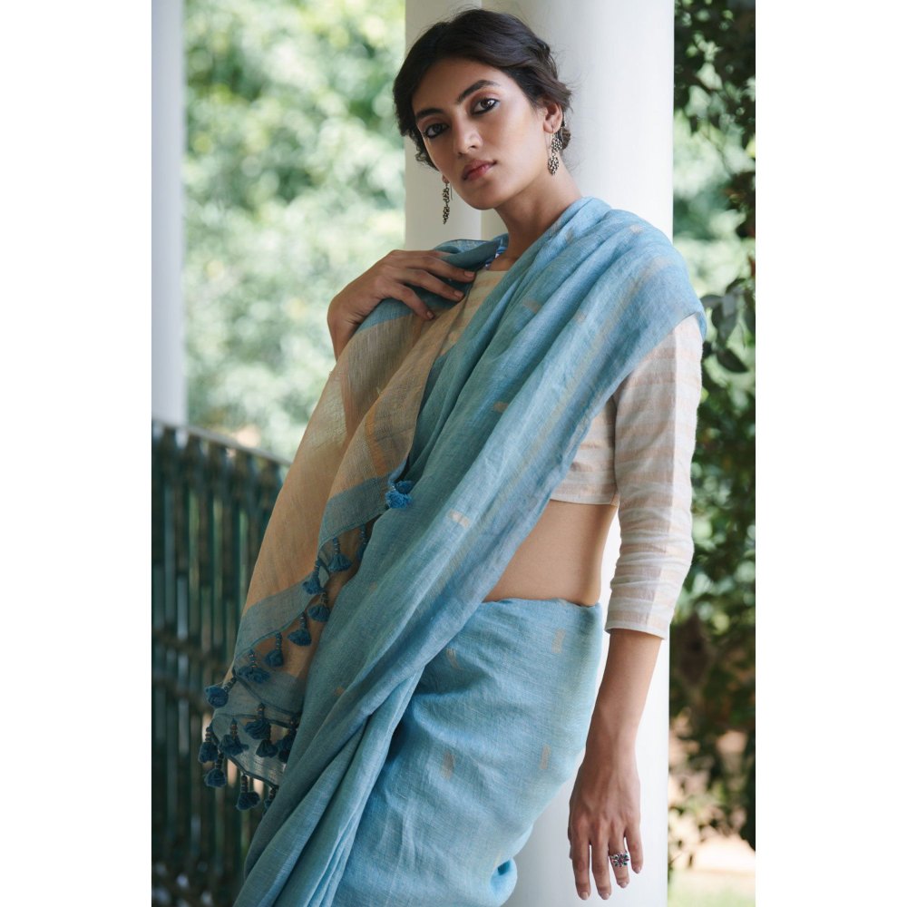 Dressfolk Parul Saree with Unstitched Blouse