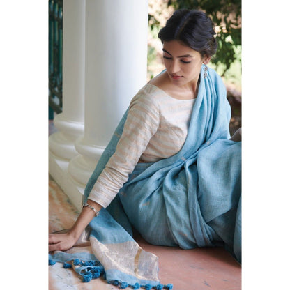 Dressfolk Parul Saree with Unstitched Blouse