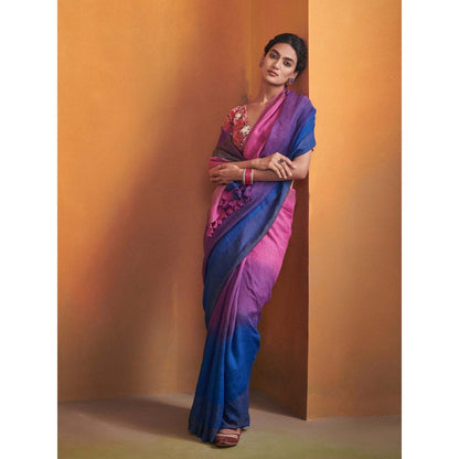 Dressfolk colorful linen jamdani handwoven saree